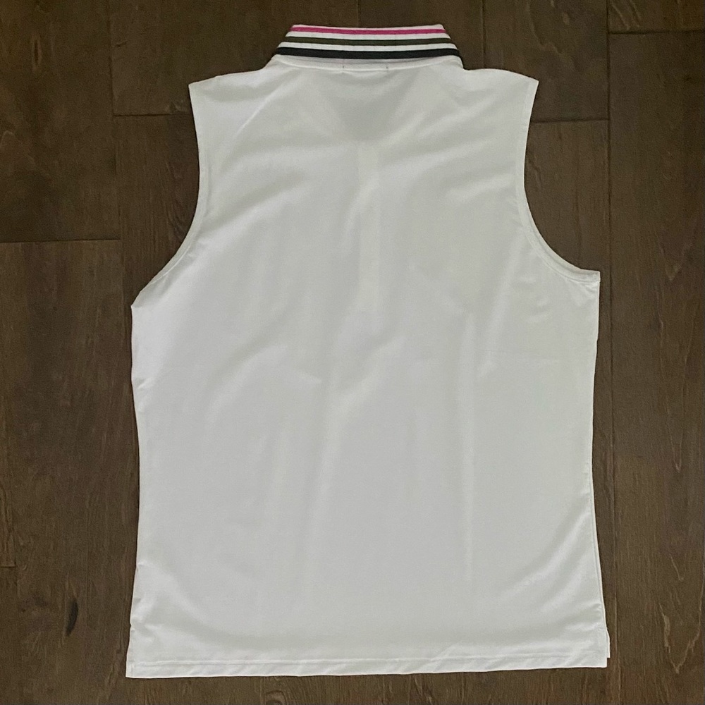 G/Fore Pleated Collar Sleeveless Polo - Picture 5 of 8